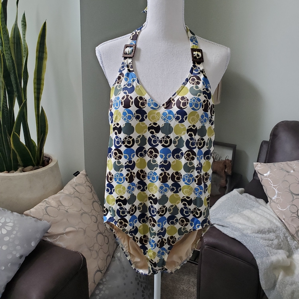 Land's End one piece halter bathing suit size 6. G